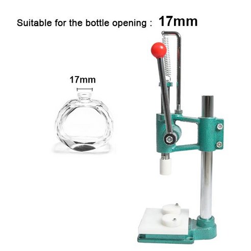 ZONESUN 향수 유리 병 캡핑 기계 향수 크림핑 기계 스프레이 병 향수 칼라 링 프레스 기계, CHINA_for 17mm bottle diam, 1개