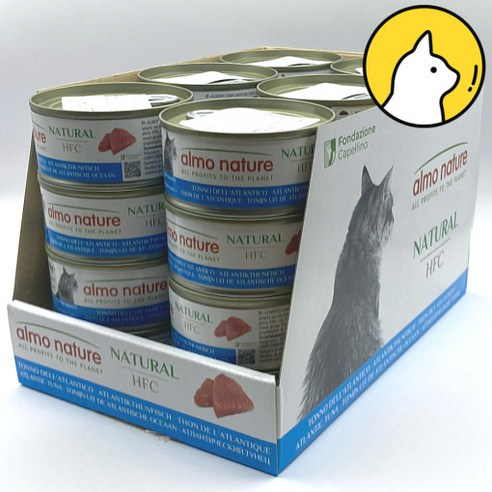 알모네이쳐 캔 내추럴 캣, 70g, 대서양참치, 24개