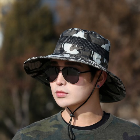 DFMEI 썬캡모자 습기 아웃도어 등산 캡 모자 바람막이 줄 전달 카모플라쥬 벙거지남성입니다., DFMEI 차콜그레이요