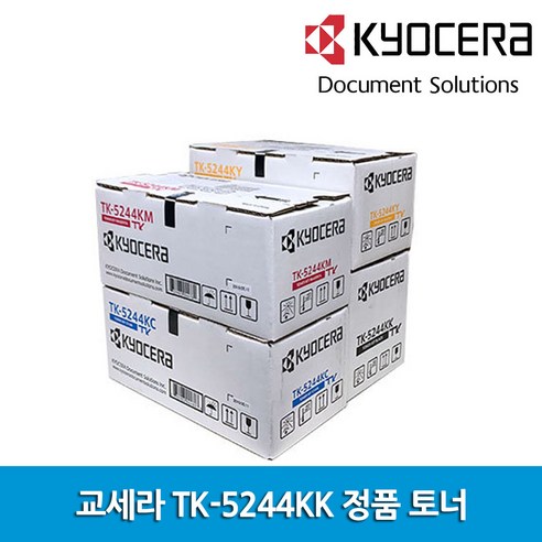 교세라 정품토너 TK-5244KK TK-5244KC TK-5244KM TK-5244KY P5026cdn P5026cdw M5526cdn M5526cdw, 1개, TK-5244KK(검정색)