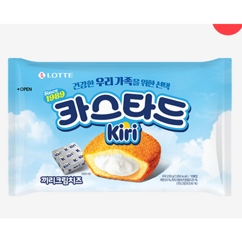 롯데웰푸드 카스타드 끼리크림치즈, 1개, 230g