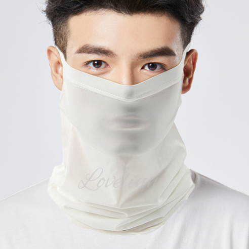 애플버니 골프마스크 UV썬캡 마스크 99.9% 차단 썬캡 쿨링마스크 자외선차단 매쉬 냉감원단 썬캡일체형 UV차단 얼굴 햇빛가리개, 화이트