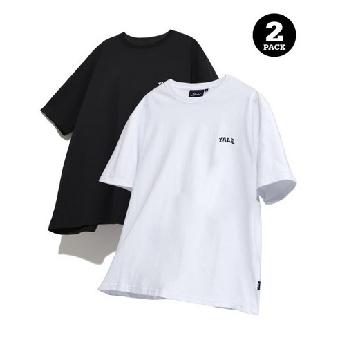 ★関税込★YALE★Emboridery Dan T-Shirt★White+Black (2pack) MUSINSA | YALE [2PACK] EMBROIDERY DAN T-SHIRT WHITE / BLACK