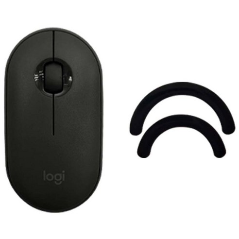 로지텍 PEBBLE 마우스 M350 + 피트 세트, 블랙