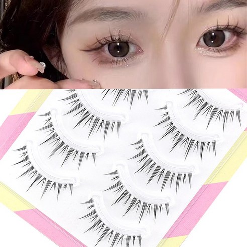 Sweet Me 인조속눈썹 셀프 속눈썹연장 자연스러운속눈썹 통속눈썹 아이래쉬 언더속눈썹 투명라인 재사용가능, 1개, 일체형W-1