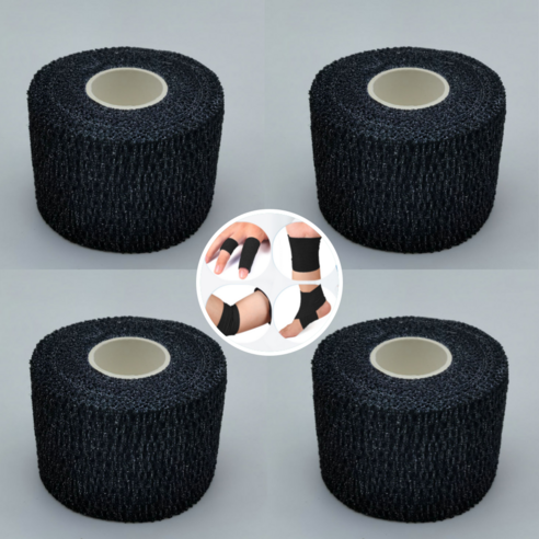 에스토스포츠 크로스핏 훅그립테이프 5cm x 4.5m (4개), 블랙 4개, 4개