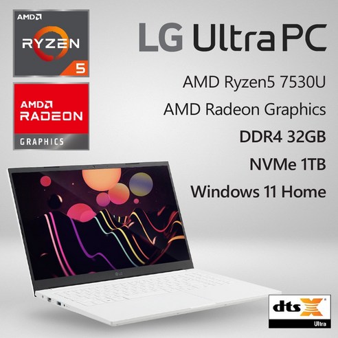 [오늘출발] LG전자 2023 울트라PC 15UD40R-GX56K [프리미엄패키지], WIN11 Home, 32GB, 1TB, 라이젠5, W