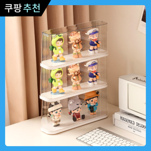 아임코지 라운드 피규어 케이스 아크릴 장식장, 3개