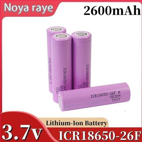 손전등용 충전식 리튬 이온 배터리 삼성 18650 26F 배터리 오리지널 ICR18650-26F 3.7V 2600mAh 신제품 ...