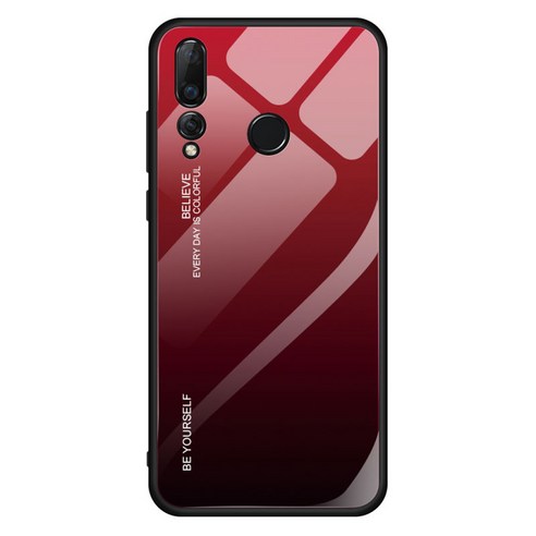 Huawei Nova 4 전화 케이스 그라디언트 오로라 강화 유리 후면 덮개 + 부드러운 TPU 범퍼 프레임 7 가지 색상, 05, {"사이즈":"15x7x1cm"}, {"수건소재":"설명"}