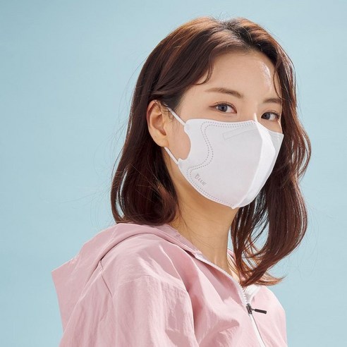 블루본 아이노우 코지업 대형 스트랩 일체형 마스크 20매, 화이트