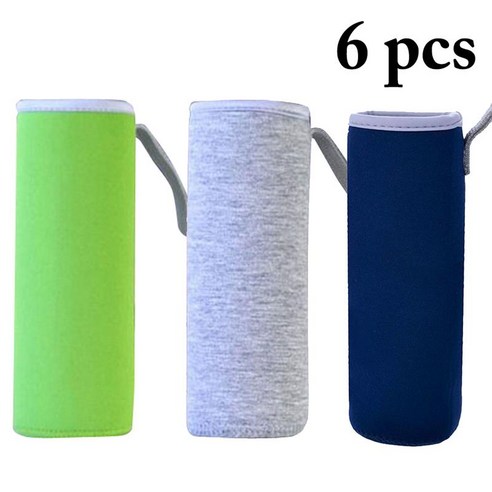 6PCS/4PCS 스포츠 물병 커버 네오프렌 절연체 슬리브 가방 케이스 파우치 물병 커버 음료 병 슬리브, 4