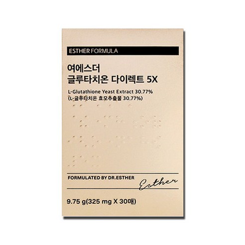 에스더포뮬러 여에스더 글루타치온 다이렉트 필름 5X 325mg x 30매_RE, 9.75g, 1개, 상세페이지 참조, 상세페이지 참조, 상세페이지 참조