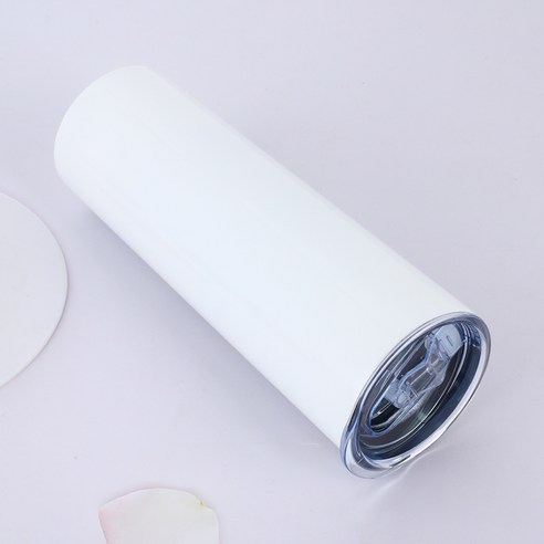 Poptven 주전자 304 단일 층 스테인리스 스포츠 주전자 자전거 타고 야외 주전자, 600ml/20 0z, B511 화이트