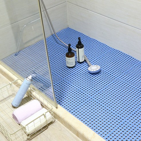 Karvin 화장실 샤워실 가득 깔다 pvc 매트리스 DIY 가정용 욕실 미끄럼 방지 매트리스, 욕실 깔개