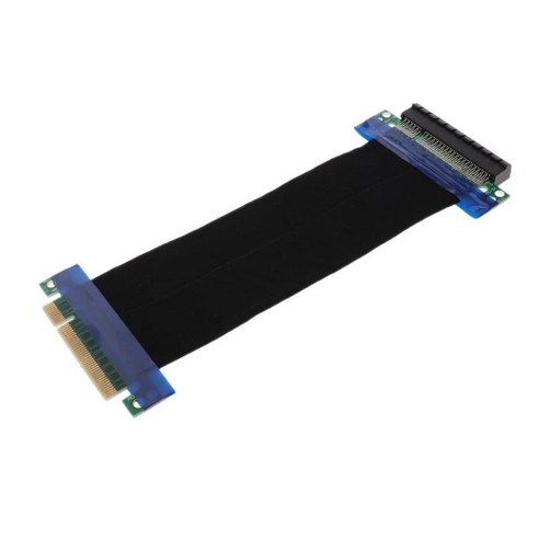 15cm PCIE 8X 라이저 카드 유연한 리본 익스텐더 연장 케이블 코드, 186x72x7mm, 블랙, 구리 코어
