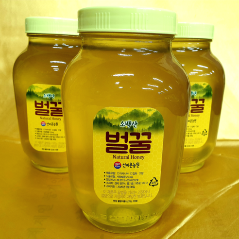 소백산 벌꿀 아카시아 꿀 사양벌꿀 풍기 삼영인삼사, 1개, 2.4kg