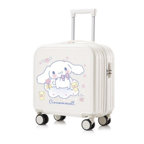 사랑스러움과 실용성을 겸비한 시나모롤 18인치 캐리어와 함께 떠나는 행복한 여행!
