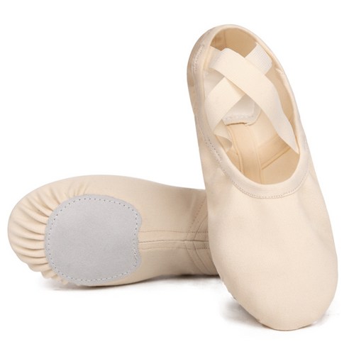 풀 스판 댄스 신발 여자 소프트 베이스 연습 형체 신발 교사 전용 클래식 댄스 발레 고양이 발톱 신발, 34, 온탄력포-살색