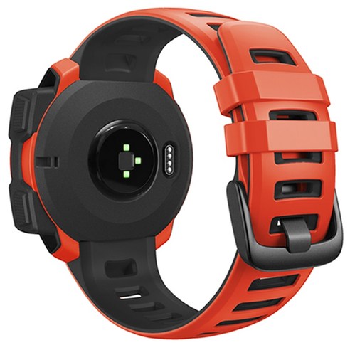 Garmin Instinct 2 시계대 프리미엄 투톤 고무 손목 밴드 가민 교체 스트랩, For Garmin Instinct, #4