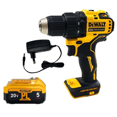 디월트 충전드릴 DCD708 20V MAX 브러쉬리스 포틀랜드 배터리 충전기 세트, 708+PL 3Ah배터리 1개+잭 충전기, 1세트