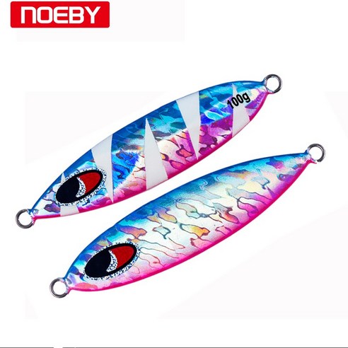 NOEBY Metal Slow Jig Fishing Lure Luminous Color 100g 120g Metal Artificial Hard Baits NBL1005N, 1