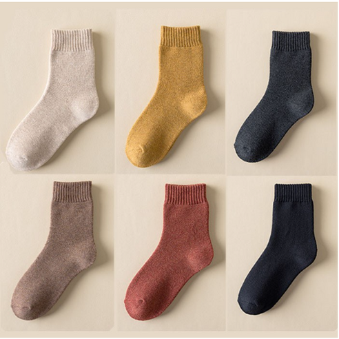 포근한 순면 기모로 따뜻하고 편안한 겨울밤을 선사하는 지앤 여성 수면양말 6종 세트