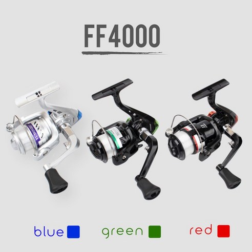YUMOSHI 낚시릴 시리즈13 스피닝릴 낚시 입문용 입문자, 블루, FF5000