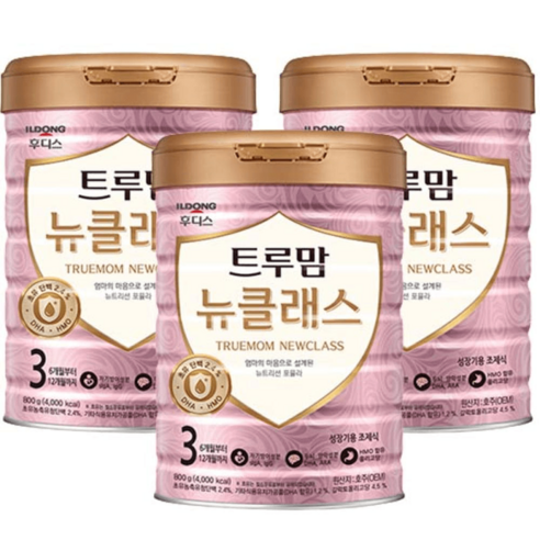 일동 트루맘 뉴클래스 슈퍼프리미엄 후디스분유 3단계 800g 3개 ksm3, 뉴클래스 3단계 3개