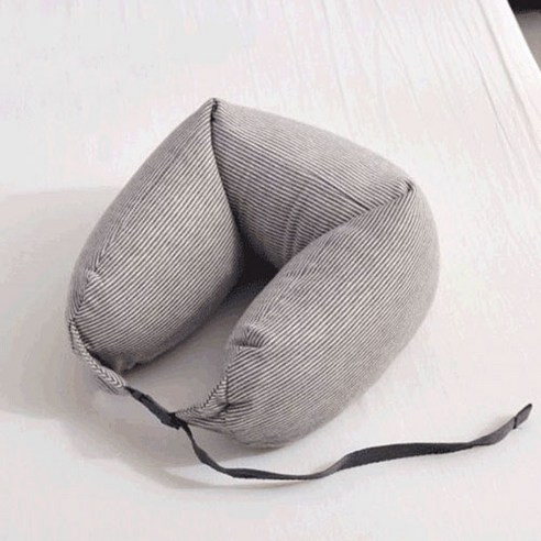 보드레 여행용 목베개 목침 휴대용 차량용 목베개, 브라운
