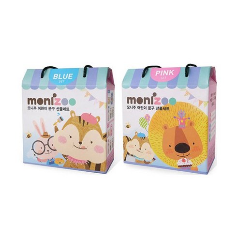 모나미 모니주 어린이 문구 선물세트 입학 졸업 선물 신학기 준비물 문구세트, 블루