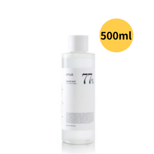 아누아 어성초 77% 진정 토너 500ml 1개 ++ 아누아어성초토너 어성초77 건성피부토너 대용량토너 수딩토너