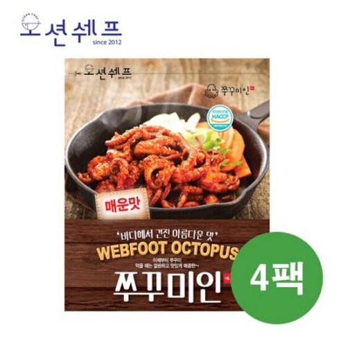 [오션쉐프] 쭈꾸미인 매운맛 쭈꾸미 300gx4팩, 300g, 4개