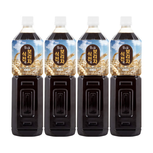 참다음 식전엔 보리차 진액 무가당 보리원액 액기스 1.5L 4개