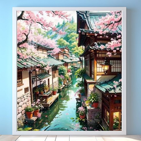 슈슈보석십자수 즐거운 취미 중형 40X50 패브릭형, 내천 옛집, 1개