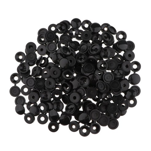 태핑 나사 구멍 덮개 가구 장식 500Pack, 블랙, 12MM, 플라스틱