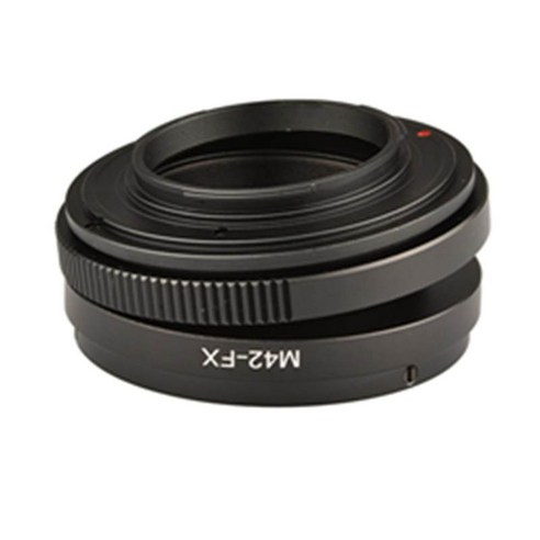 알루미늄 M42 렌즈 어댑터 틸트 어댑터 나사 마운트 렌즈 Fuji XT X PRO XE X Pro1 X-E 모델용 간단한 작동 카메라, 2.4x2.1x1.2인치, 검은 색, 알루미늄 합금