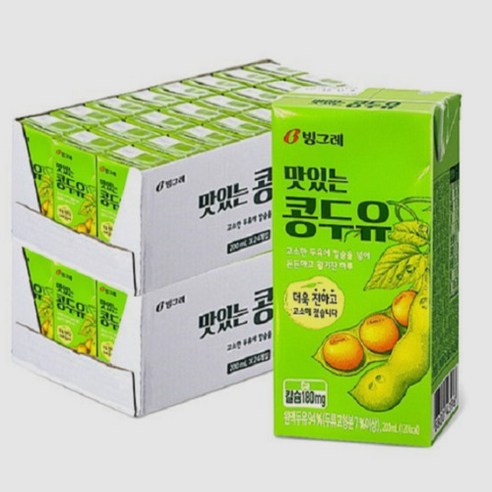 빙그레 맛있는 콩두유 200ml x 48 / 무