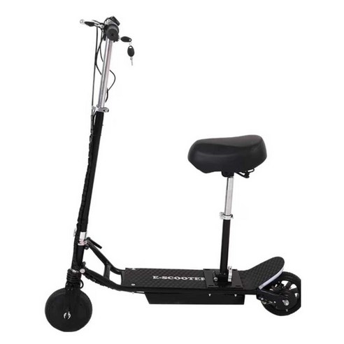 미니 전동 킥보드 배달 접이식 경량 휴대용 출퇴근, 시트가있는블랙모델(배터리10km)