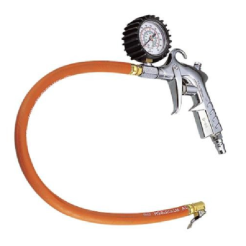 대원금속 타이어압력게이지 DW203A 공기주입기 DW203A 집게형 바퀴 튜브 에어 압력 게이지, 1개