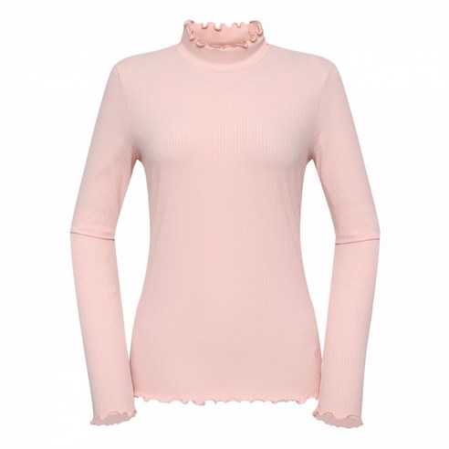 [제이디엑스] 봄 가을 신축성이 좋은 여성 골지 기본 하이넥 티셔츠