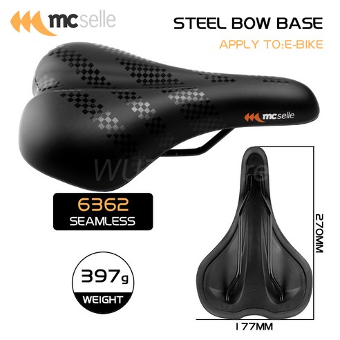 MCSELLE 자전거 좌석 안장 도로 자전거 MTB 안장 여성 남성 전자 자전거 초경량 통기성 부드러운 좌석 쿠션 좌석 매트, 1 건, 6362-E bike