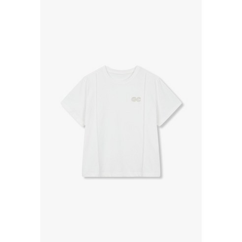 g-cut 지컷 (7254240111) 글리터 자수 핀턱 티셔츠
