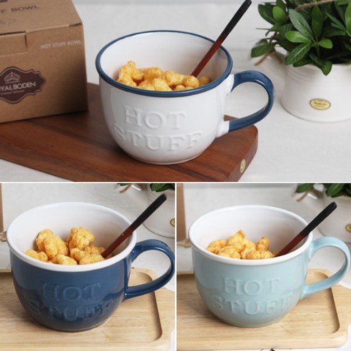 핫스터프 라면기1P 3컬러 간식그릇 씨리얼볼, 화이트, 1개