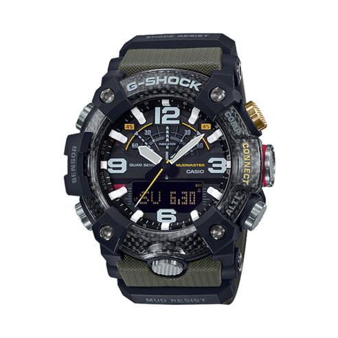 [G-SHOCK](지샥) 머드마스터 카본 블루투스 페어링 캐주얼 시계 GG-B100-1A3DR