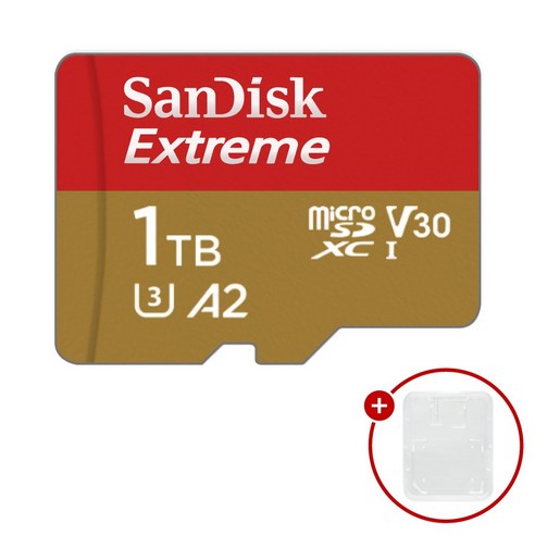 샌디스크 마이크로SD카드 Extreme 익스트림 SDSQXA + SD카드 케이스, 1개, 1TB