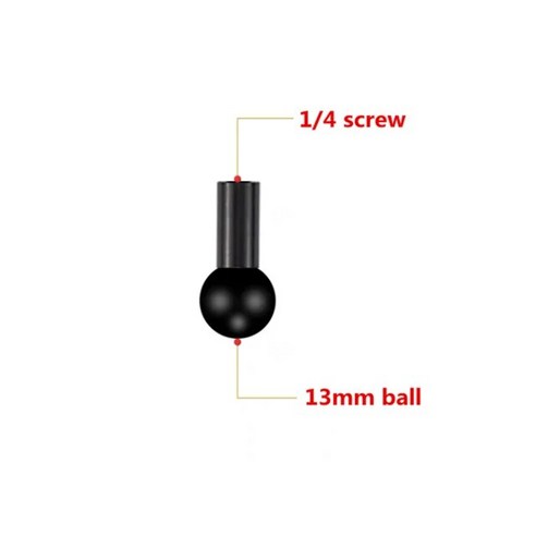 17mm 어댑터 14 액세서리 마운트 인치 카메라 조인트 소켓 더블 로드 폰 암 커넥팅 GPS 홀더 볼 13mm 클램프 액션, 1) 1pc 13mm ball, 1개 더블셔터