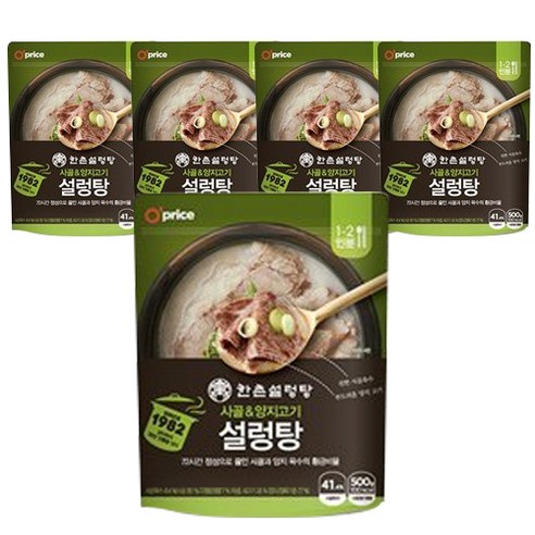 Oprice 한촌설렁탕 정통설렁탕 500g, 5개