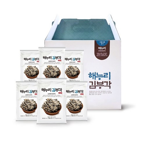 [남원김부각] 해누리 전통 찹쌀 김부각 6봉 선물세트/ 주전부리 간식, 전통맛 6봉, 70g