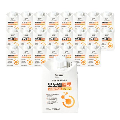 메디푸드 모노웰 펩토 장질환자용 균형영양식, 24개, 200ml
